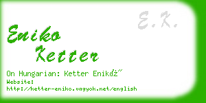eniko ketter business card